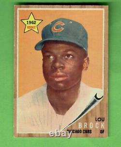 1962 Topps #387 Lou Brock Rookie Card Hall Of Fame Chicago Cubs Ex-mt+