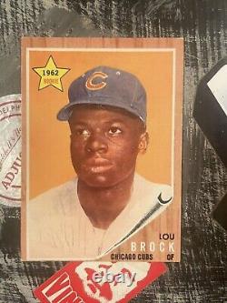 1962 Topps Lou Brock Hall Of Fame Chicago Cubs Rookie Card (RC)