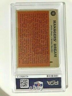 1962 Topps'managers Dream' M. Mantle / W. Mays #18 Vg-ex 4 Hall Of Fame