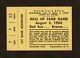 1963 Hall of Fame Baseball Game Ticket Stub Boston Red Sox vs Milwaukee Braves