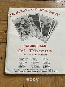 1963 Hall of Fame Picture Pack HOF Babe Ruth Cobb Cy Young & More RARE Unopened