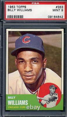 1963 Topps # 353 Billy Williams PSA 9 Chicago Cubs Hall of Fame PSA # 09164642