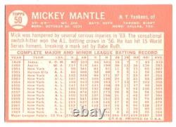 1964 Topps Card Mickey Mantle #50 New York Yankees Hall Of Fame Nice