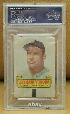 1966 TOPPS Mickey Mantle Rub-Offs PSA 9. New York Yankees Hall of Fame Beautiful