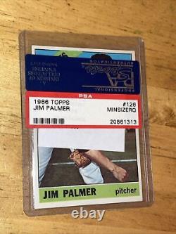 1966 Topps Jim Palmer Hall of Fame Rookie (RC) PSA (MINSIZERQ) NM+, Centered