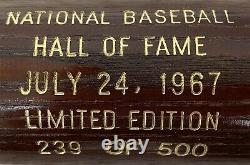 1967 Baseball Hall Of Fame Induction Bat #239/500 Ruffing, Rickey, & L. Waner