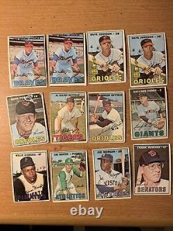 1967 Topps (139) Lower Grade Set Vintage Baseball Card Lot Doubles Hall Of Fame