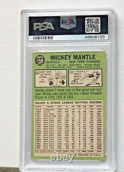 1967 Topps Mickey Mantle #150 Psa 4 Vg-ex Hall Of Fame