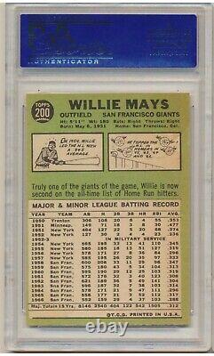 1967 Topps Willie Mays #200 (Hall of Fame) PSA NM 7 San Francisco Giants