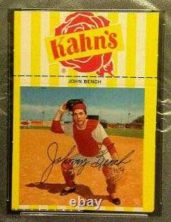 1968 Kahn's Wieners Johnny Bench Hall of Fame Rookie PSA 8 NM-MT