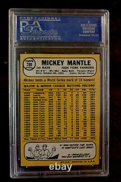 1968 PSA 7 MICKEY MANTLE #280 Hall Of Fame New York Yankees