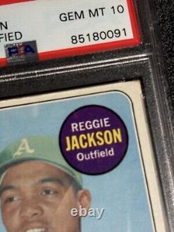 1969 Topps Reggie Jackson #260 PSA/DNA Certified Auto Grade GEM MT 10 HOF