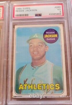 1969 Topps Reggie Jackson RC Rookie Card #260 PSA 3 VG Hall of Fame Oakland A's