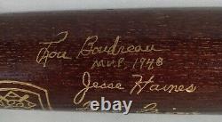 1970 Hall Of Fame Induction Baseball Bat Signed Lou Boudreau Le 114/500 Bas Loa