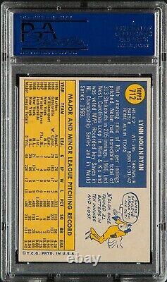 1970 Topps #712 Nolan Ryan Hall Of Fame New York Mets Baseball Card Nm Psa 7
