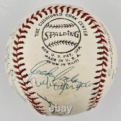 1970s Hall of Fame Signed Baseball. 18 Sigs. Marquard, Cronin, Hoyt, Grimes. PSA