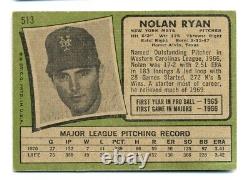 1971 Topps New York Mets Nolan Ryan #513 No Creases Hall Of Fame