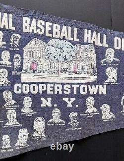 1972 Baseball Hall of Fame Issue Oversize 36 Pennant Cooperstown MLB Vintage