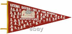 1973-74 Baseball Hall of Fame Oversized Pennant, 35.5 x 18 withPlayer Headshots