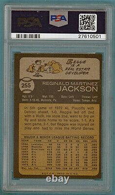 1973 Topps Reggie Jackson #255 PSA 8.5! Athletics! Mr. October! Hall-of-Fame