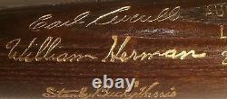 1975 Baseball Hall Of Fame Induction Bat #302/500 Kiner, Herman, Averill, Harris