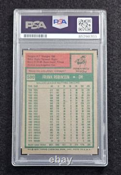 1975 FRANK ROBINSON Signed Topps Card-HALL OF FAME-BALTIMORE ORIOLES-PSA