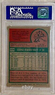 1975 George Brett rookie card Hall of Fame KC Royals