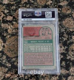 1975 Topps #223 Robin Yount Psa 8 Nm-mt Hof Hall Of Fame New Label Brewers