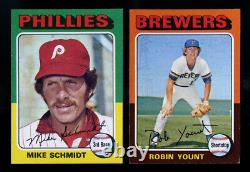 1975 Topps #70 Mike Schmidt Excellent To Mint #223 Robin Yount Vg+ Centered Rc