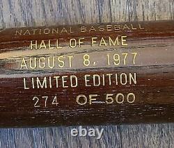 1977 HOF Hall of Fame Induction Baseball Full Size Bat #'d 274/500 Ernie Banks