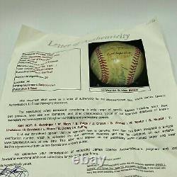 1979 Hall Of Fame Induction Signed Baseball Satchel Paige Willie Mays JSA COA