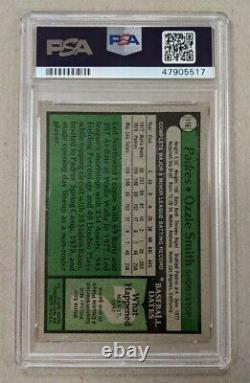 1979 Topps #116 Ozzie Smith Rc Psa 8 Nm-mt Rookie Card Hall Of Fame