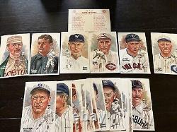 1980-2001 Perez Steele Baseball Hall Of Fame Postcard Complete Set Of 15 Series