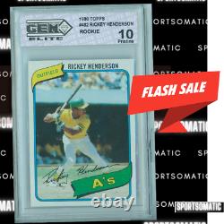 1980 Topps Rickey Henderson ROOKIE RC #482 GEM MINT 10 PRISTINE Hall of Fame RC
