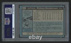 1980 Topps Rickey Henderson Rookie Card/Hall of Fame #482 PSA NM-MT 8