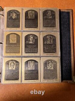 1981-89 Baseball HALL OF FAME Gold Metal Plaque Card Set 1-204 withBinder & MORE