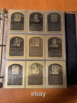 1981-89 Baseball HALL OF FAME Gold Metal Plaque Card Set 1-204 withBinder & MORE