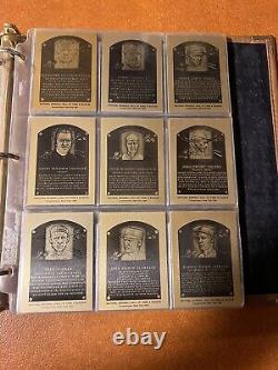 1981-89 Baseball HALL OF FAME Gold Metal Plaque Card Set 1-204 withBinder & MORE