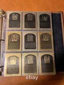 1981-89 Baseball HALL OF FAME Gold Metal Plaque Card Set 1-204 withBinder & MORE