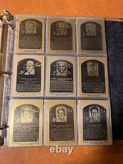 1981-89 Baseball HALL OF FAME Gold Metal Plaque Card Set 1-204 withBinder & MORE