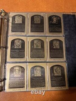 1981-89 Baseball HALL OF FAME Gold Metal Plaque Card Set 1-204 withBinder & MORE