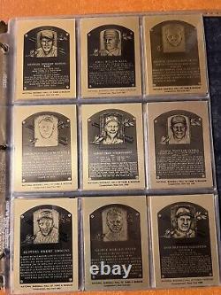 1981-89 Baseball HALL OF FAME Gold Metal Plaque Card Set 1-204 withBinder & MORE