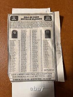 1981-89 Baseball HALL OF FAME Gold Metal Plaque Card Set 1-204 withBinder & MORE