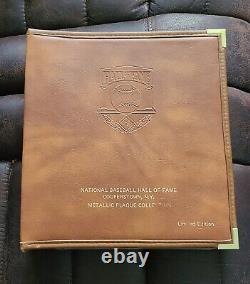 1981-89 Hall Of Fame Plaque Metallic Baseball Card Complete Set 204 Cards Binder