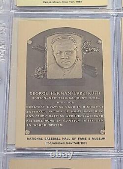 1981-89 Hall Of Fame Plaque Metallic Baseball Card Complete Set 204 Cards Binder