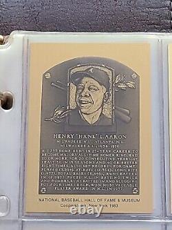 1981-89 Hall Of Fame Plaque Metallic Baseball Card Complete Set 204 Cards Binder