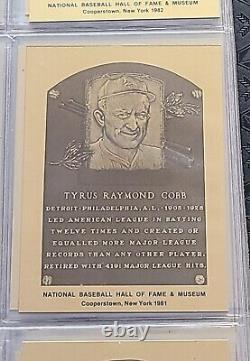 1981-89 Hall Of Fame Plaque Metallic Baseball Card Complete Set 204 Cards Binder