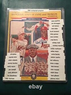 1981 Baseball Hall Of Fame Yearbook With 33 Autographs Mantle, Mays, Williams