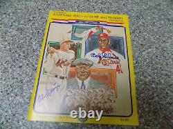 1981 Baseball Hall of Fame Yearbook SIGNED BY BOB Gibson and Johnny Mize LOA