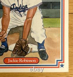 1983 Donruss Hall Fame Heroes Jackie Robinson Baseball Card #6 Dodgers HOF 2B VG